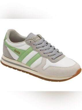 Women’s Gola Daytona Chute 8 Retro Sneakers White/Lime Green